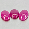 Natural Pink Red Jonson Ruby 1.56 Ct. 3 Pcs Oval Cabochon Shape Gemstones