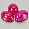 Natural Pink Red Jonson Ruby 2.10 Ct. 3 Pcs Oval Cabochon Shape Gemstones