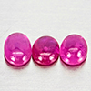 Natural Pink Red Jonson Ruby 1.73 Ct. 3 Pcs Oval Cabochon Shape 5.1 x 4.1 Mm