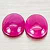 Natural Pink Red Jonson Ruby 0.81 Ct. 2 Pcs Oval Cabochon Shape 5 x 4.2 Mm Natural Pink Red Jonson Ruby 0.81 Ct. 2 Pcs Oval Cabochon Shape 5 x 4.2 Mm