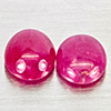 Natural Pink Red Jonson Ruby 0.90 Ct. 2 Pcs Oval Cabochon Shape 5 x 4.1 Mm Natural Pink Red Jonson Ruby 0.90 Ct. 2 Pcs Oval Cabochon Shape 5 x 4.1 Mm