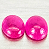 Natural Pink Red Jonson Ruby 0.98 Ct. 2 Pcs Oval Cabochon Shape 5.1 x 4.1 Mm Natural Pink Red Jonson Ruby 0.98 Ct. 2 Pcs Oval Cabochon Shape 5.1 x 4.1 Mm
