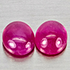 Natural Pink Red Jonson Ruby 1.07 Ct. 2 Pcs Oval Cabochon Shape 5.1 x 4.2 Mm Natural Pink Red Jonson Ruby 1.07 Ct. 2 Pcs Oval Cabochon Shape 5.1 x 4.2 Mm