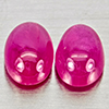 Natural Pink Red Jonson Ruby 1.70 Ct. 2 Pcs Oval Cabochon Shape 6.2 x 4.3 Mm
