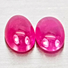 Natural Pink Red Jonson Ruby 1.38 Ct. 2 Pcs Oval Cabochon Shape 6 x 4.1 Mm