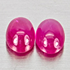 Natural Pink Red Jonson Ruby 1.69 Ct. 2 Pcs Oval Cabochon Shape 6.1 x 4.3 Mm
