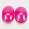 Natural Pink Red Jonson Ruby 1.28 Ct. 2 Pcs Oval Cabochon Shape 6 x 4.7 Mm