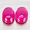 Natural Pink Red Jonson Ruby 0.58 Ct. 2 Pcs Oval Cabochon Shape 5 x 3 Mm