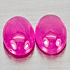 Natural Pink Red Jonson Ruby 1.41 Ct. 2 Pcs Oval Cabochon Shape 6.2 x 4.4 Mm Natural Pink Red Jonson Ruby 1.41 Ct. 2 Pcs Oval Cabochon Shape 6.2 x 4.4 Mm