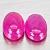 Natural Pink Red Jonson Ruby 1.61 Ct. 2 Pcs Oval Cabochon Shape 6.1 x 4.3 Mm Natural Pink Red Jonson Ruby 1.61 Ct. 2 Pcs Oval Cabochon Shape 6.1 x 4.3 Mm