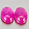 Natural Pink Red Jonson Ruby 1.32 Ct. 2 Pcs Oval Cabochon Shape 6.2 x 4.3 Mm Natural Pink Red Jonson Ruby 1.32 Ct. 2 Pcs Oval Cabochon Shape 6.2 x 4.3 Mm
