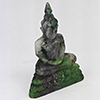 Natural Red Green Ruby in Zoisite 57.91 Ct. Buddha Carving Shape 40.9 x 30 Mm Gemstone