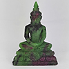 Natural Red Green Ruby in Zoisite 65.40 Ct. Buddha Carving Shape 42 x 31 Mm Gemstone From Madagascar