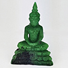 Natural Red Green Ruby in Zoisite 66.89 Ct. Buddha Carving Shape 44 x 29 Mm Gemstone From Madagascar