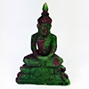 Natural Red Green Ruby in Zoisite 67.64 Ct. Buddha Carving Shape 45 x 30 Mm Gemstone From Madagascar