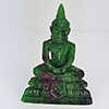 Natural Red Green Ruby in Zoisite 65.56 Ct. Buddha Carving Shape 43 x 30 Mm Gemstone From Madagascar
