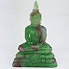 Natural Red Green Ruby in Zoisite 77.68 Ct. Buddha Carving Shape 46 x 31 Mm Gemstone From Madagascar