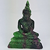 Natural Red Green Ruby in Zoisite 65.20 Ct. Buddha Carving Shape 44 x 33 Mm Gemstone From Madagascar