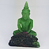 Natural Red Green Ruby in Zoisite 75.16 Ct. Buddha Carving Shape 44 x 31 Mm Gemstone From Madagascar