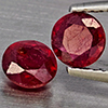 Natural Pinkish Red Ruby 1.44 Ct. 2 Pcs Round Shape 5.5 Mm Gemstone From Madagascar