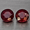 Natural Pinkish Red Ruby 1.58 Ct. 2 Pcs Round Shape 5.2 Mm Gemstone From Madagascar