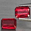 Natural Pigeon Blood Red Ruby 1.60 Ct. 2 Pcs Octagon Shape 6 x 4.4 Mm Gemstone from Madagascar