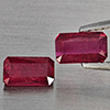 Natural Pigeon Blood Red Ruby 1.48 Ct. 2 Pcs Octagon Shape 7.2 x 4.2 Mm Gemstone from Madagascar