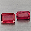 Natural Pigeon Blood Red Ruby 1.49 Ct. 2 Pcs Octagon Shape 6.1 x 3.8 Mm Gemstone from Madagascar