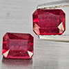 Natural Pigeon Blood Red Ruby 1.64 Ct. 2 Pcs Octagon Shape 5.5 x 4.5 Mm Gemstone from Madagascar