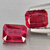 Natural Pigeon Blood Red Ruby 1.26 Ct. 2 Pcs Octagon Shape 5.5 x 4 Mm Gemstone from Madagascar