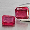 Natural Pigeon Blood Red Ruby 1.46 Ct. 2 Pcs Octagon Shape Gemstone from Madagascar