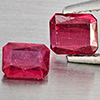 Natural Pigeon Blood Red Ruby 1.41 Ct. 2 Pcs Octagon Shape 5.9 x 4.3 Mm Gemstone from Madagascar