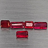 Natural Pigeon Blood Red Ruby 3.39 Ct. 5 Pcs Octagon Shape Gemstone from Madagascar