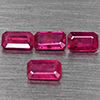 Natural Purplish Pink Ruby 1.25 Ct. 4 Pcs Octagon Shape Gemstone from Mozambique