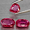 Natural Pinkish Red Ruby 2.45 Ct. 3 Pcs Mixed Shape Gemstone from Madagascar