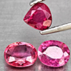 Natural Pinkish Red Ruby 2.55 Ct. 3 Pcs Mixed Shape Gemstone from Madagascar