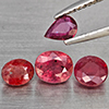 Natural Pinkish Red Ruby 2.50 Ct. 4 Pcs Mixed Shape Gemstone from Madagascar