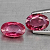 Natural Pinkish Red Ruby 1.91 Ct. 2 Pcs Oval Shape 7.4 x 4.9 Mm Gemstone from Madagascar