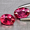 Natural Pinkish Red Ruby 1.65 Ct. 2 Pcs Oval Shape 6.8 x 4.4 Mm Gemstone from Madagascar