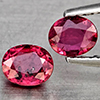 Natural Pinkish Red Ruby 1.46 Ct. 2 Pcs Oval Shape 5.9 x 4.8 Mm Gemstone from Madagascar
