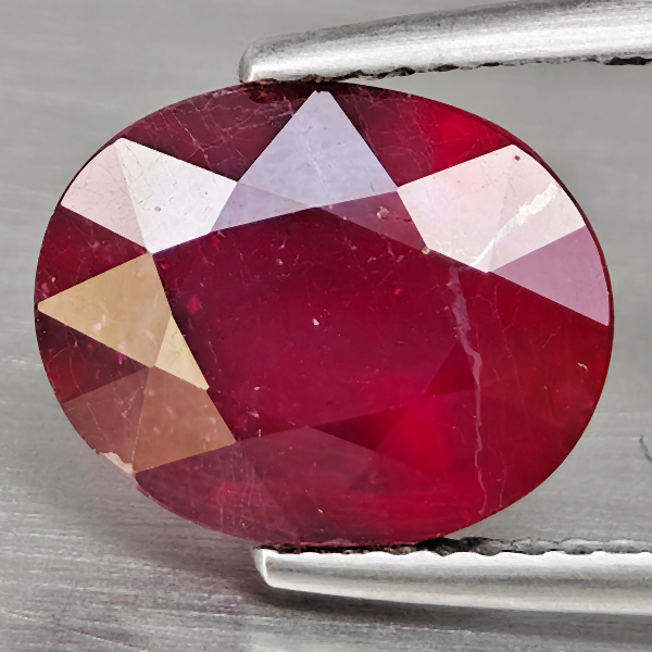 Natural Red Ruby Gemstones 4.85 Ct. Oval Shape 11.1 x 8.9 Mm. Natural Red Ruby Gemstones 4.85 Ct. Oval Shape 11.1 x 8.9 Mm.