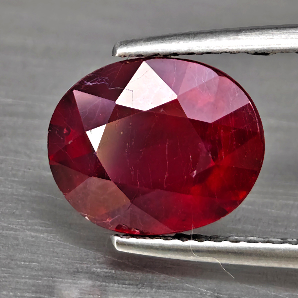 Natural Red Ruby Gemstones 5.18 Ct. Oval Shape 11 x 9 Mm. Natural Red Ruby Gemstones 5.18 Ct. Oval Shape 11 x 9 Mm.