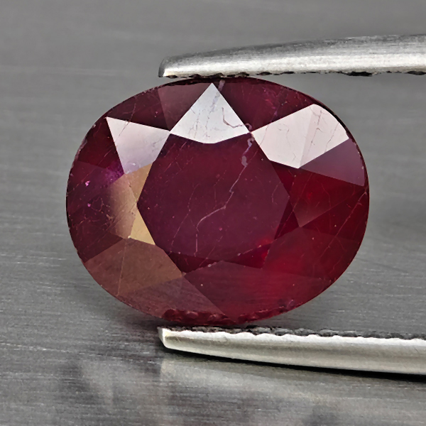 Natural Red Ruby Gemstones 5.78 Ct. Oval Shape 11.2 x 9.2 Mm. Natural Red Ruby Gemstones 5.78 Ct. Oval Shape 11.2 x 9.2 Mm.