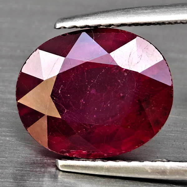 Natural Red Ruby Gemstones 5.35 Ct. Oval Shape 11.1 x 9.1 Mm. Natural Red Ruby Gemstones 5.35 Ct. Oval Shape 11.1 x 9.1 Mm.