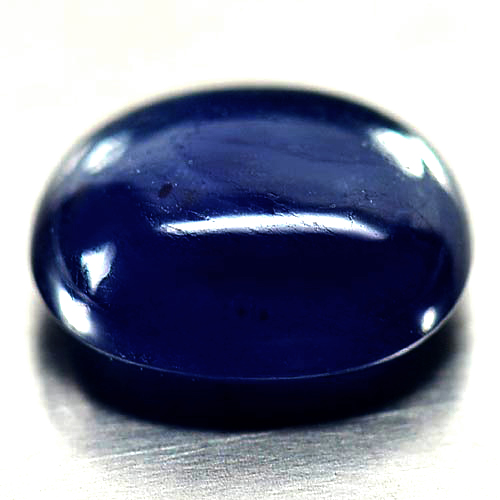 Blue Sapphire 2.93 Ct. Oval Cabochon 9 x 7.4 Mm. Natural Gemstone Madagascar