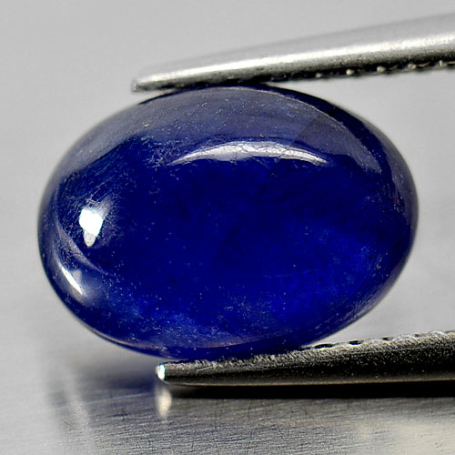 3.68 Ct. Good Color Natural Gem Blue Sapphire Oval Cabochon From Madagascar