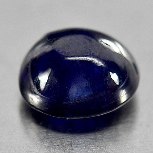 Blue Sapphire 2.23 Ct. Oval Cabochon 7.4 x 6.6 Mm. Natural Gemstone Madagascar