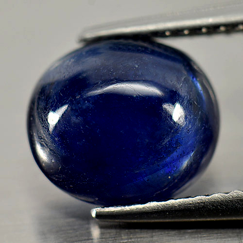 Blue Sapphire 2.97 Ct. Oval Cabochon 9 x 8 Mm. Natural Gemstone Madagascar