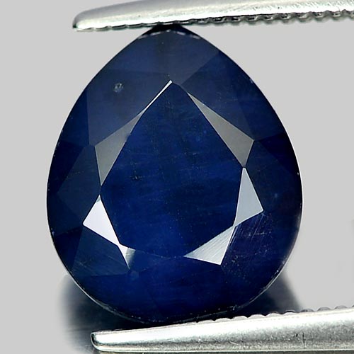 3.85 Ct. Delightful Natural Gem Deep Blue Sapphire Diffusion Pear Shape