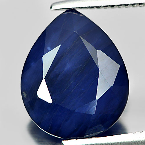 3.60 Ct. Alluring Natural Gem Deep Blue Sapphire Diffusion Pear Shape